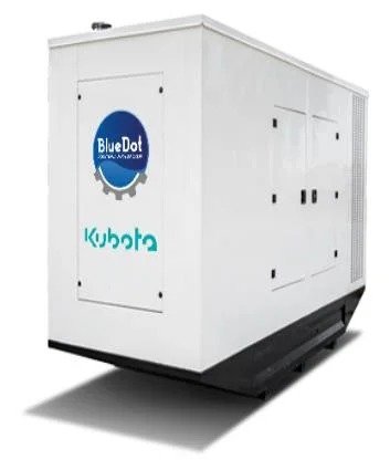 Diesel generator with white background.