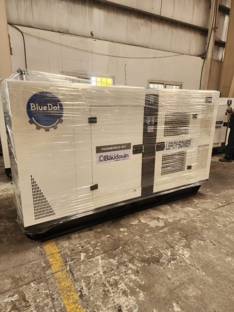 white wrapped diesel generator.