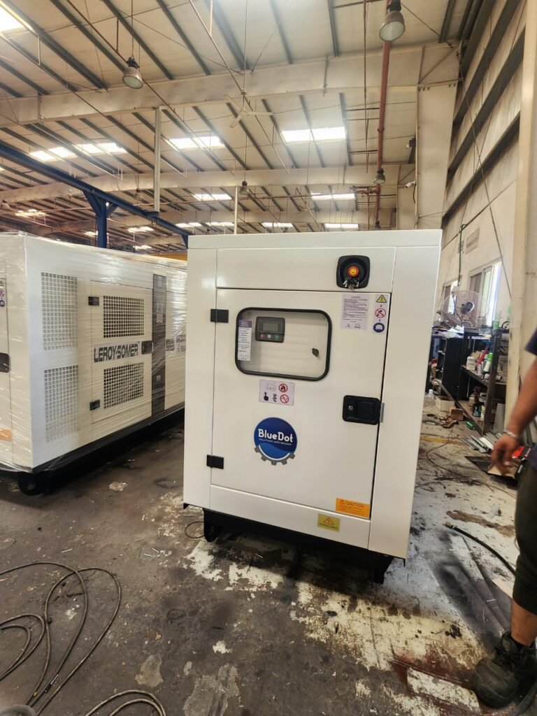 2 white diesel generator.