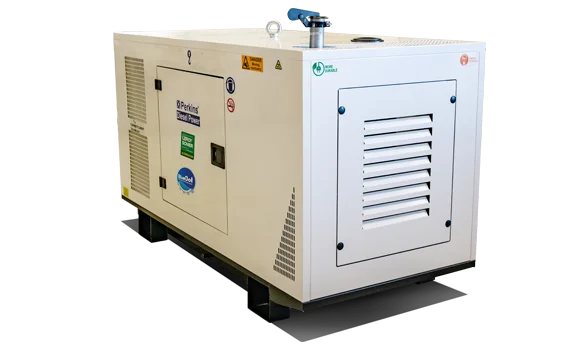 3d picture of white diesel generator